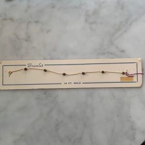 14k gold bracelet with genuine stones